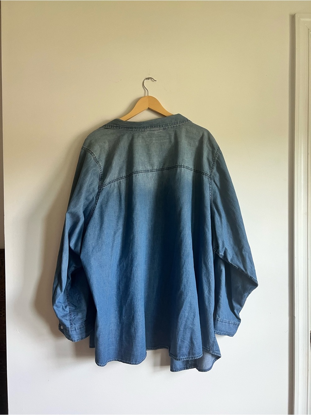 Torrid size 6 or 30W Classic Blue Denim Shirt - Relaxed Fit - Picture 9 of 12